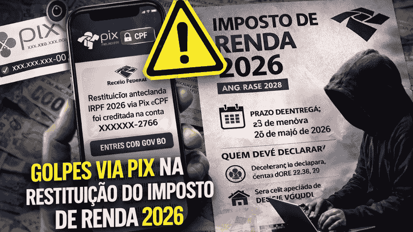 Alerta contra golpe do Pix no IRPF
