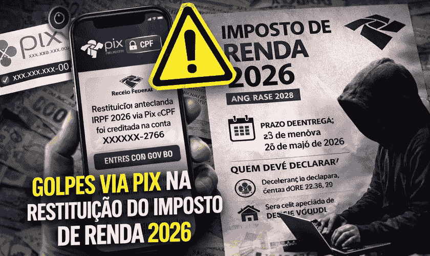 Alerta contra golpe do Pix no IRPF